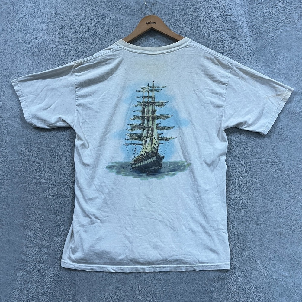 Vintage Gildan Ultra Cotton Heavy Weight Sailing Tee Mens Large Tacoma 2005